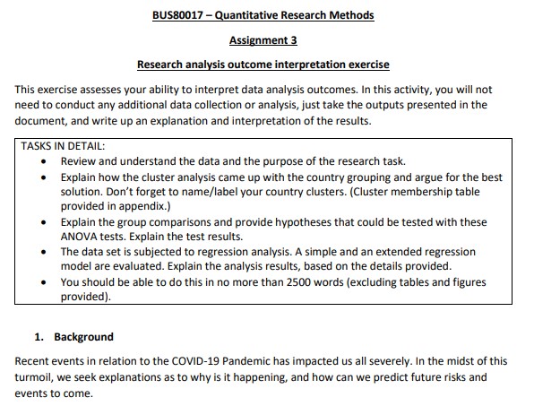 quantitative method assignment solution