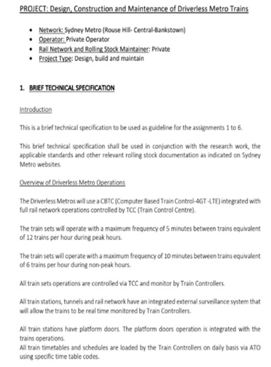 rail operations management question