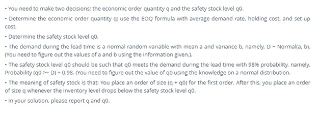 safety stock assessment help