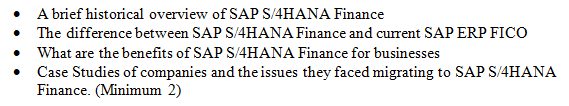 sap hana assignment sample