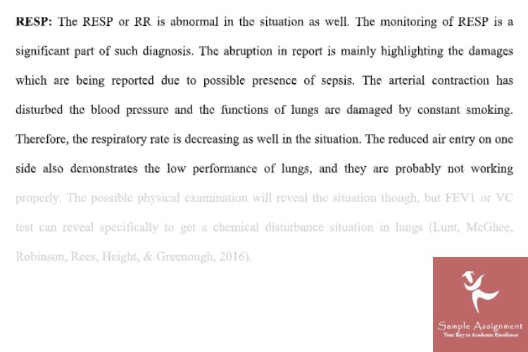 sepsis nursing assignment answer