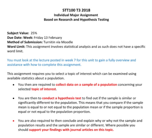 Statistical Analysis Assignment Help