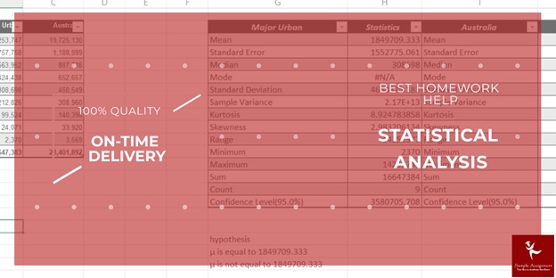 Statistical Analysis Assignment Help