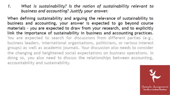 sustainability management assignment sample