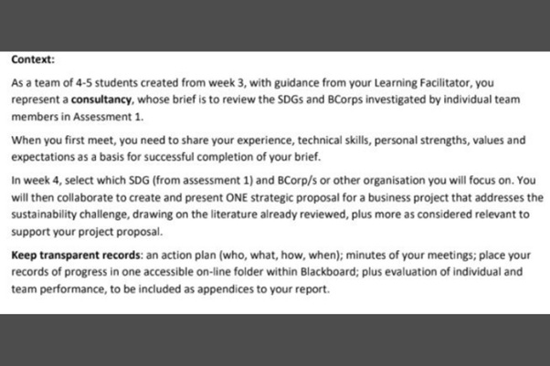 sustainable leadership assignment task