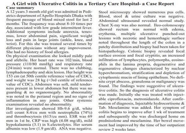 ulcerative colitis case study assignment