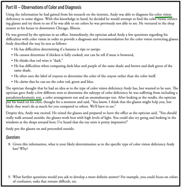 vision science assignment