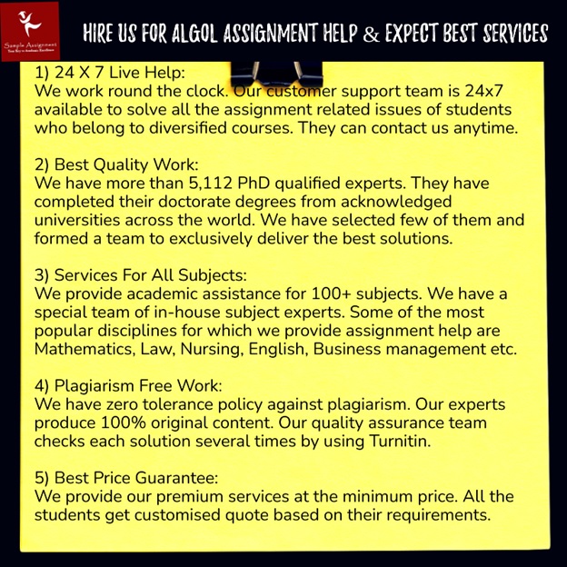 algol assignment help service