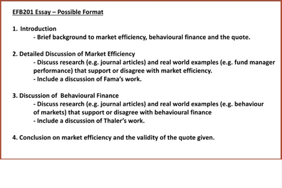 behavioral finance homework format