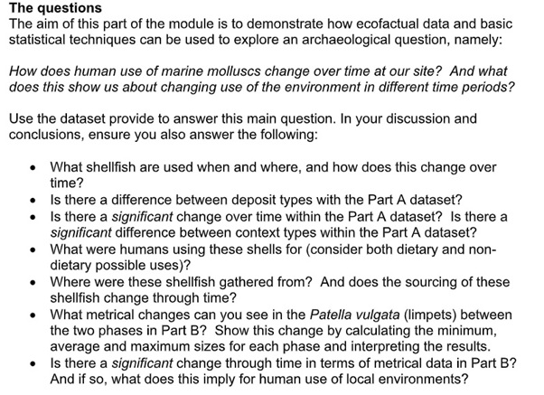 archaeology assignment question uk