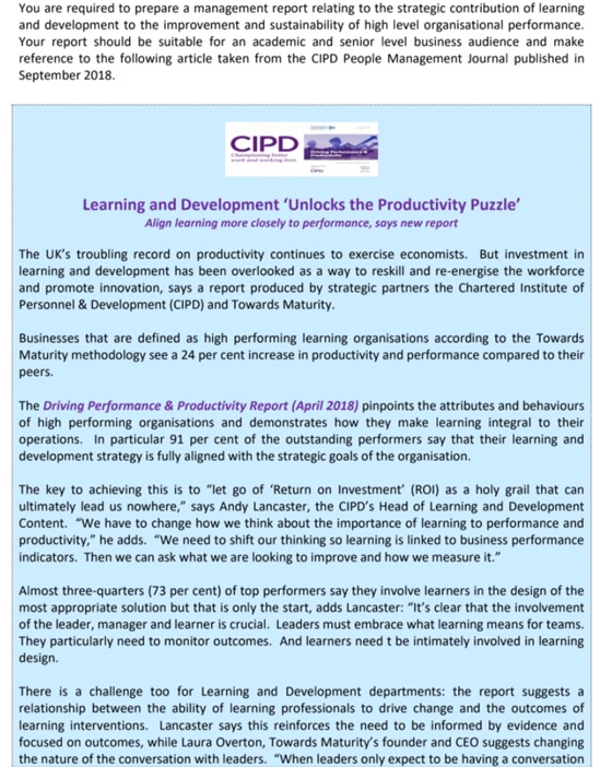 assignment sample on cipd