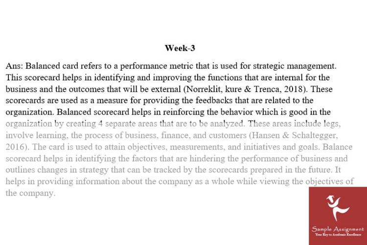 benchmarking assignment answer