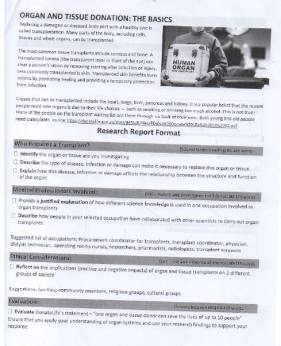 biological science assignment answer