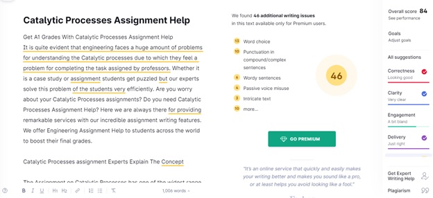 catalytic processes assignment help online UK