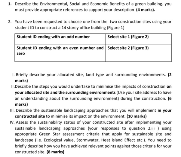 environmental sustainability assignment question