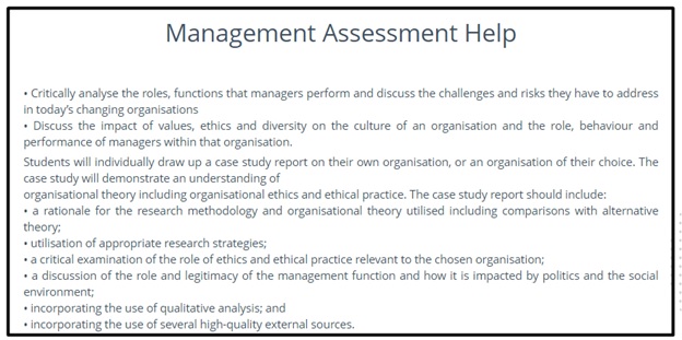 management assessment sample