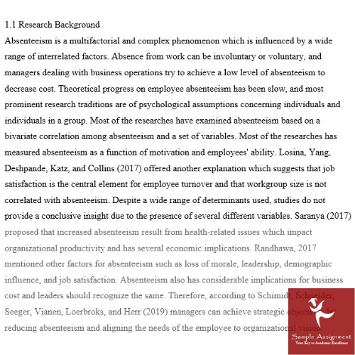 project structure assignment sample