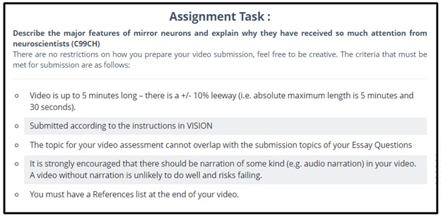 psychobiology assignment answer