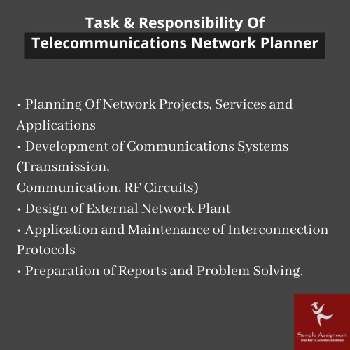 responsibilities of telecommunication network planner