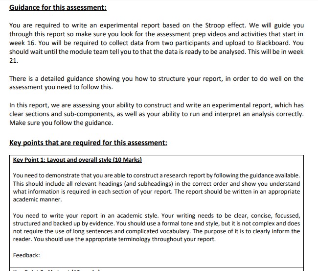 statistics in psychology assignment solution