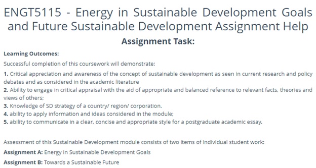 sustainable development assignment question Canada