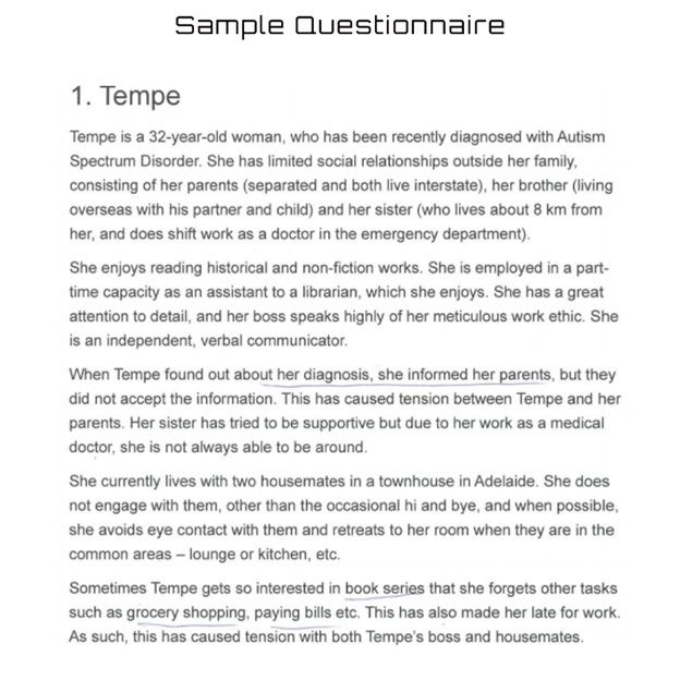 assignment sample on autism theory