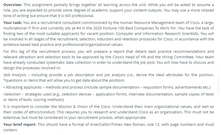 cisco assignment sample