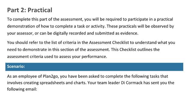 correspondence guide assignment example