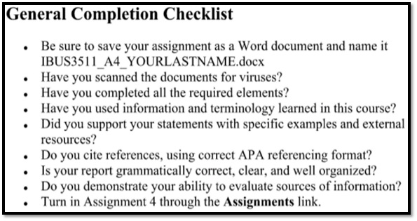 foreign trade assignment