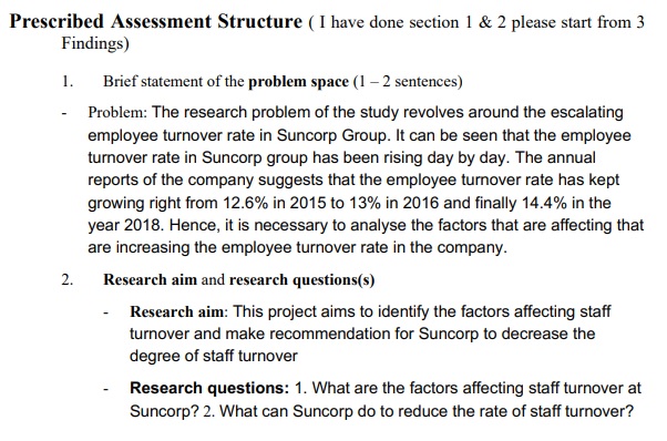 industry research project assignment question