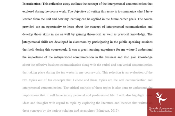 interpersonal communication assignment sample