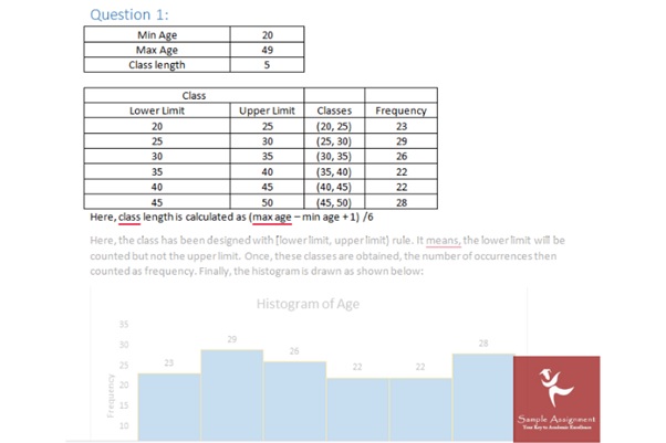 probability statistics assignment example