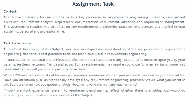 requirement engineering assignment question