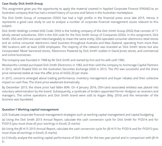 Woolworths case study sample