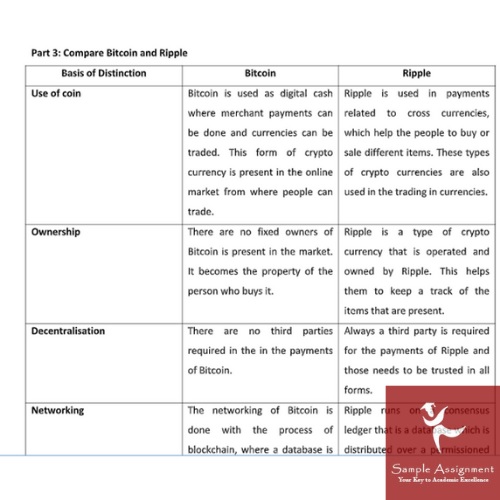 bitcoin assignment sample