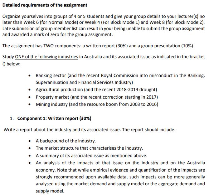 economics assignment samples