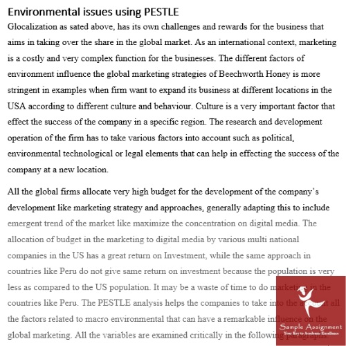 environmental pollution assignment example