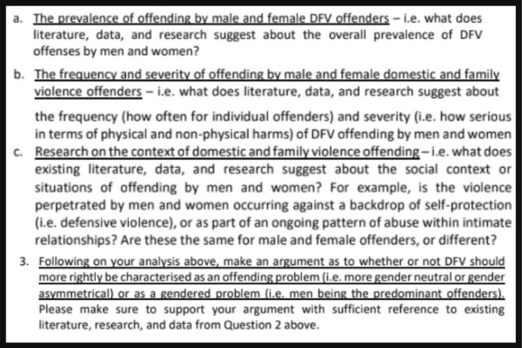 gender crime and violence assignment sample