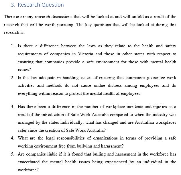 occupational health law asssignment sample