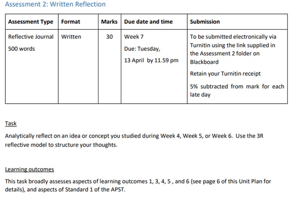 teching assignment question