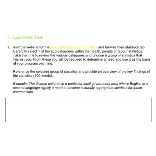 3 questions task