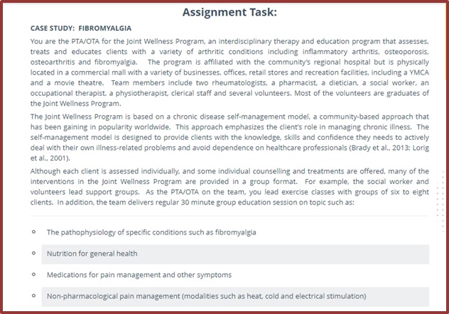 Fibromyalgia assignment question uk