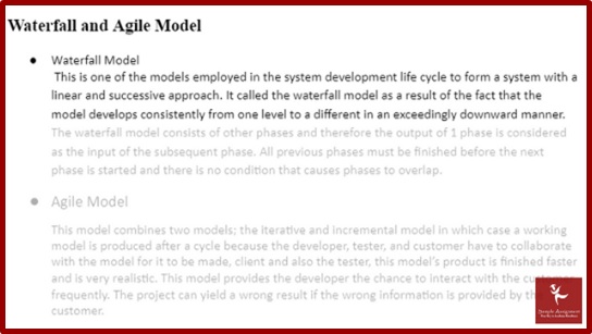 agile software development assignment help sample