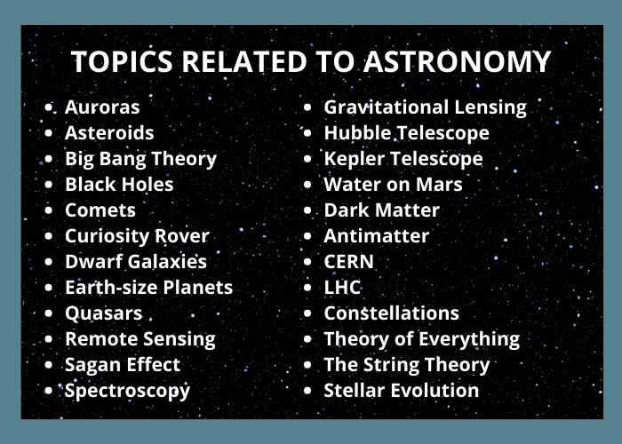 astronomy topics