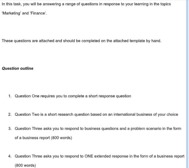 business studies coursework help sample questions