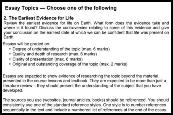 cosmology essay topics