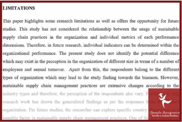 dissertation discussion sample 3 UK