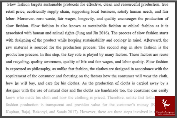 fashion management assignment example