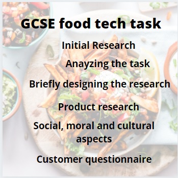 GCSE food tech coursework help