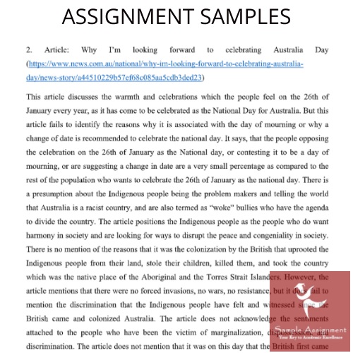 indigenous australian cultures assignment sample online